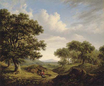 Wooded Landscape with a Figure Resting by a Path